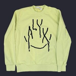 1017 ALYX 9SM Sweatshirt Adult Small Yellow/Green Long Sleeve Pullover Crewneck